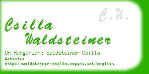 csilla waldsteiner business card